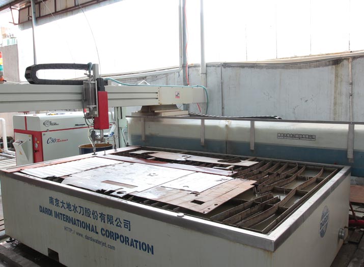 glass water jetting cutting and drlling production machine