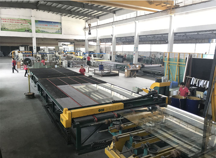 auto glass cutting production line