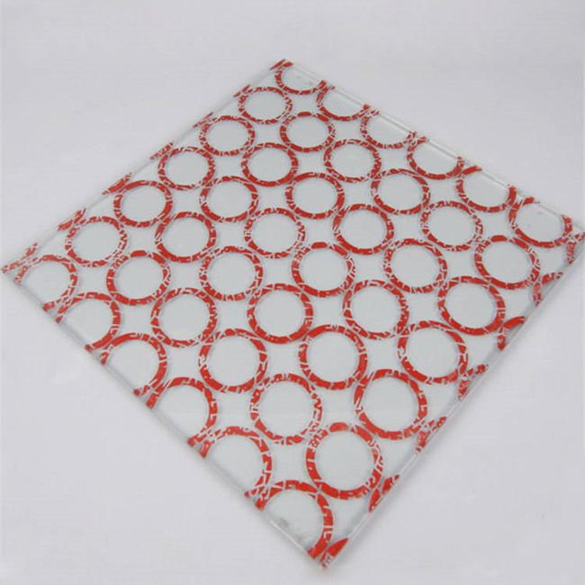 Fabric mesh laminated glass for interior decoration