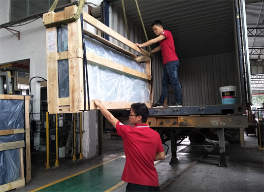 loading container of tempered glass