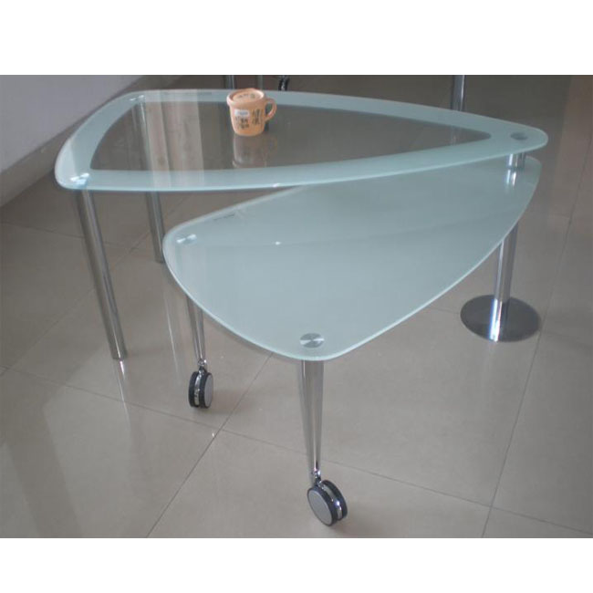irregular glass top coffee table